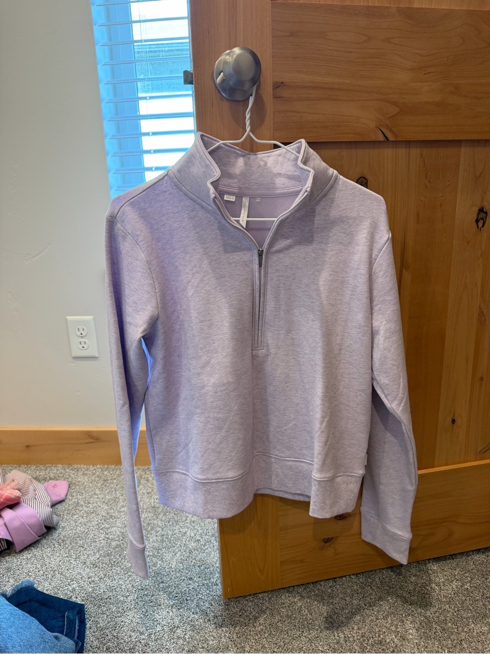 Women’s Lavender Half-Zip Sweater - Lightweight Pullover Travis Matthew